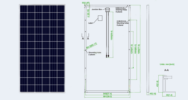 4BB poly solar panel 315w 320w 325w 72 cells series